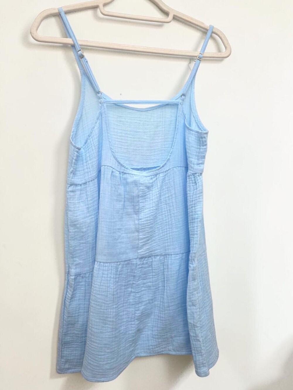 Wild Fable NWT Baby Blue Gauze Tiered Mini Dress XS Cottagecore - Picture 5 of 12